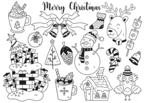 Free Christmas Picture To Color In