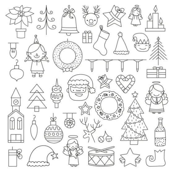 Free Christmas Picture To Color In