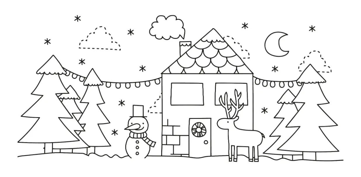 Free Christmas Picture To Color In