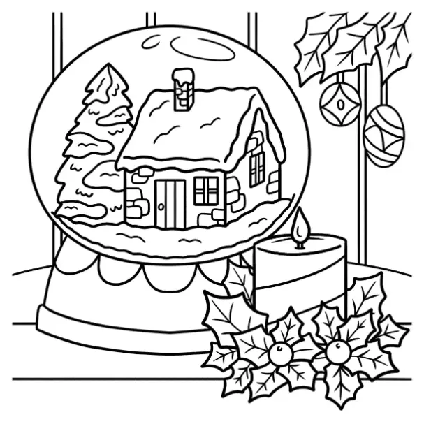 Free Christmas Picture To Color In