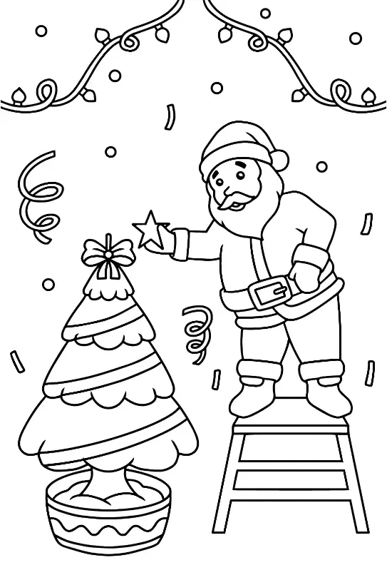 Free Christmas Picture To Color In