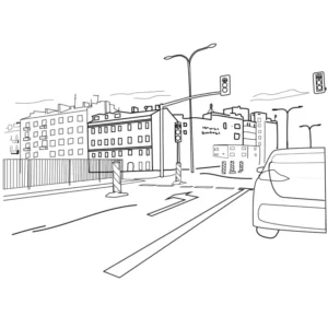 Free City Picture To Color In