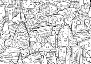 Free City Picture To Color In