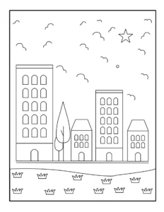 Free City Picture To Color In