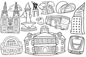 Free City Picture To Color In