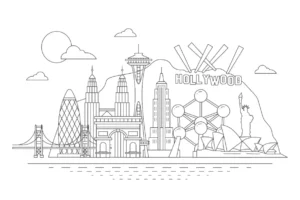 Free City Picture To Color In