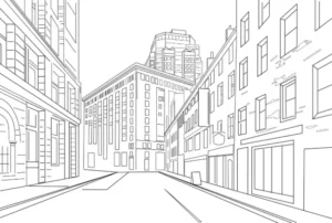 Free City Picture To Color In