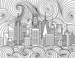 Free City Picture To Color In