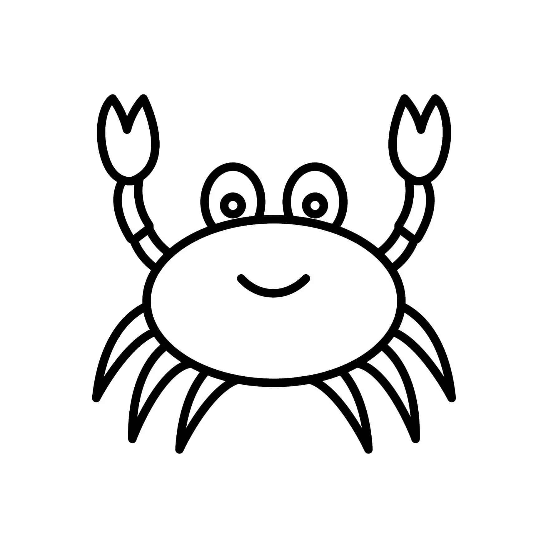 Free Crab Picture To Color In