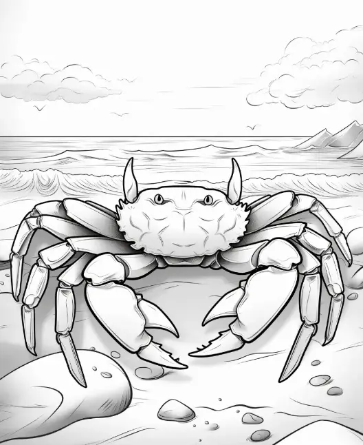 Free Crab Picture To Color In