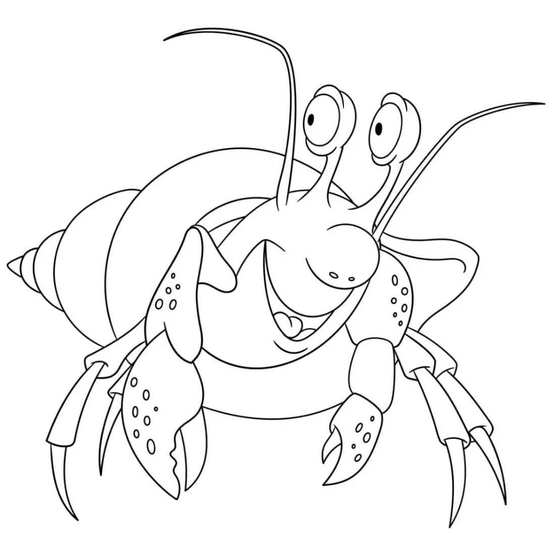 Free Crab Picture To Color In