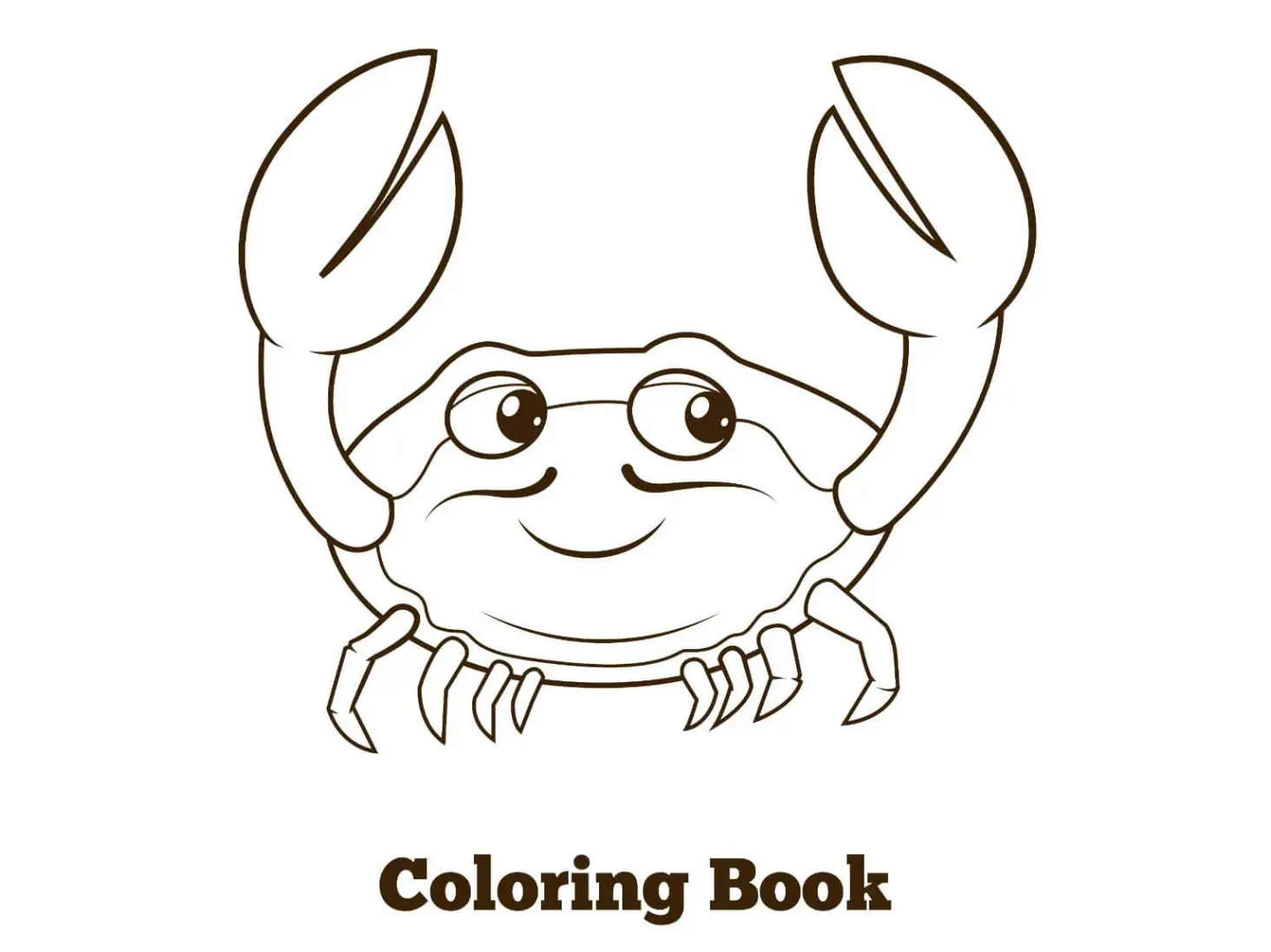 Free Crab Picture To Color In