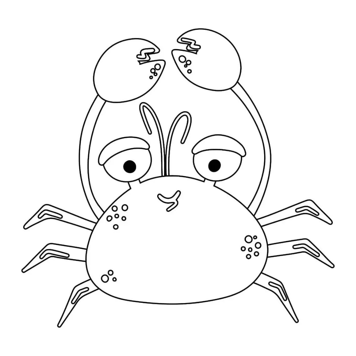 Free Crab Picture To Color In