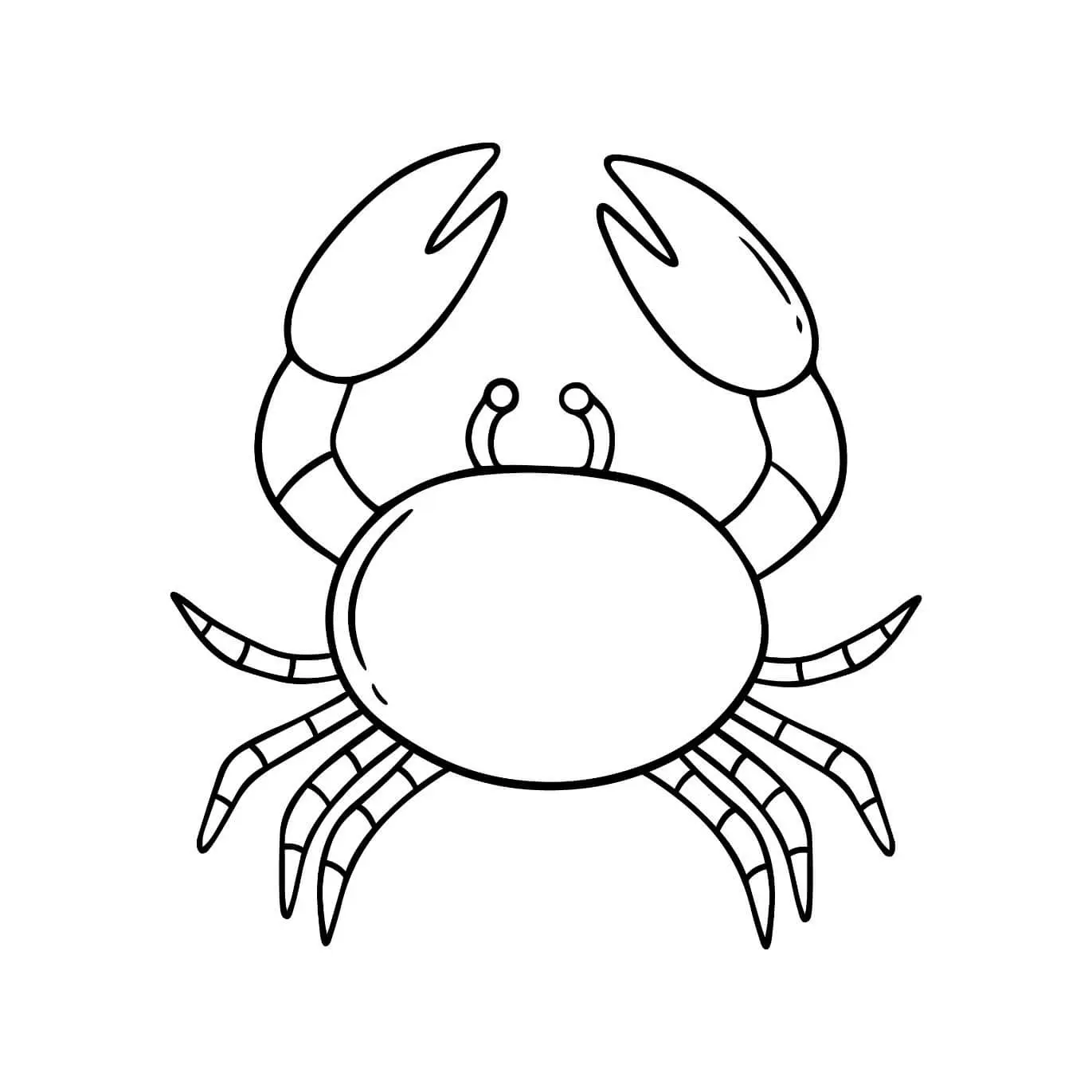 Free Crab Picture To Color In