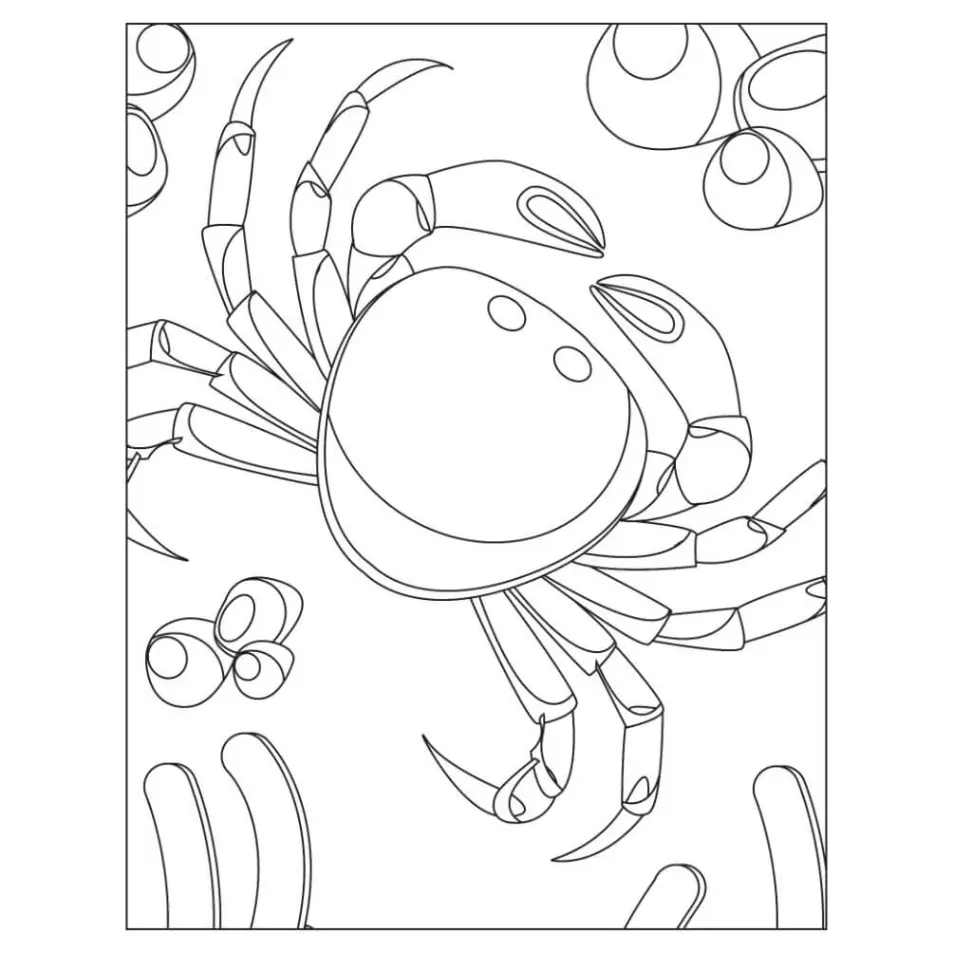 Free Crab Picture To Color In