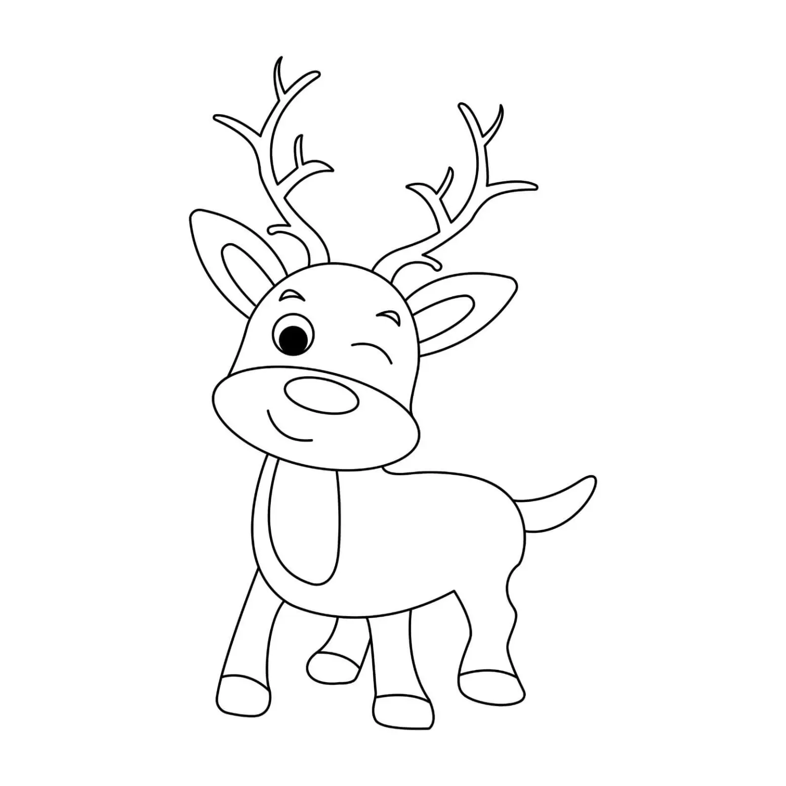 Free Deer Picture To Color In