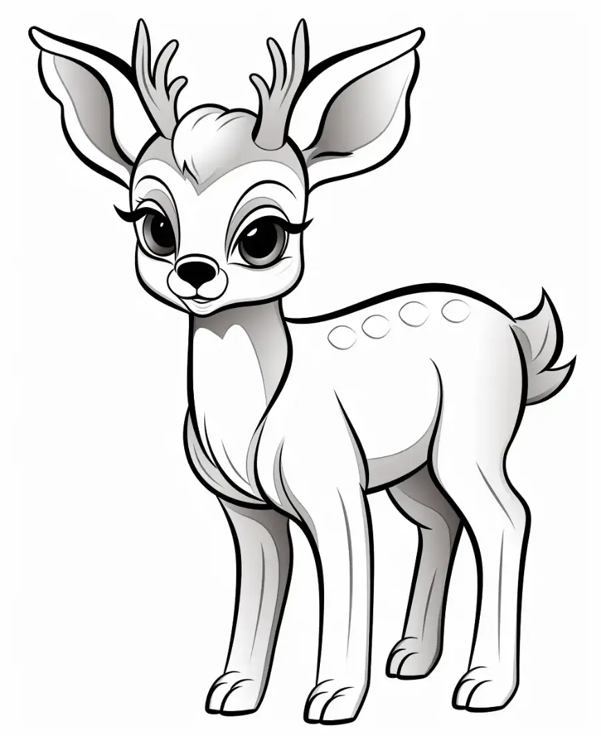 Free Deer Picture To Color In