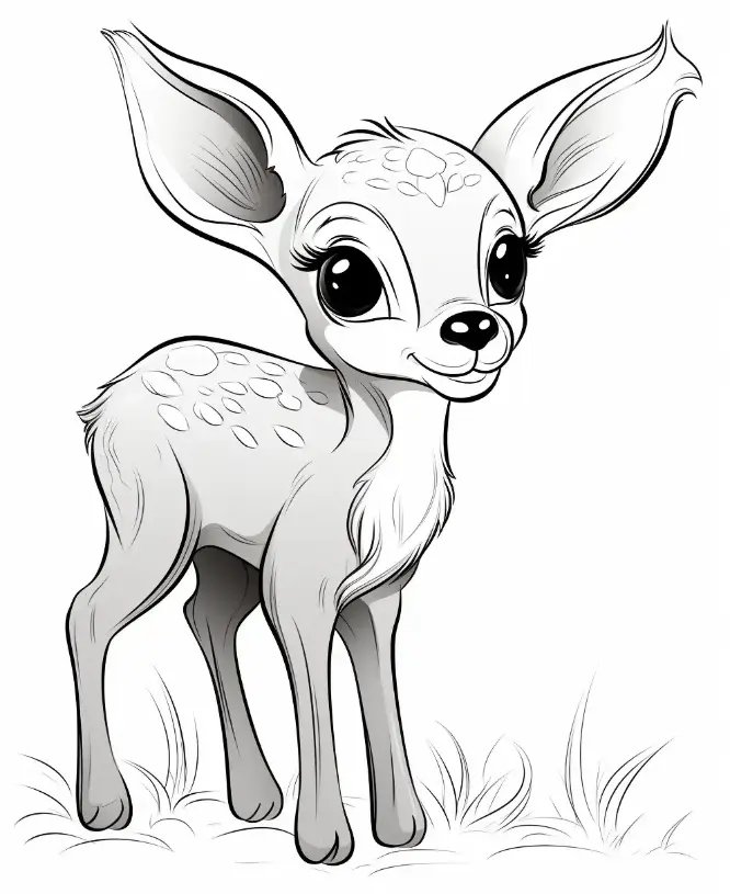 Free Deer Picture To Color In