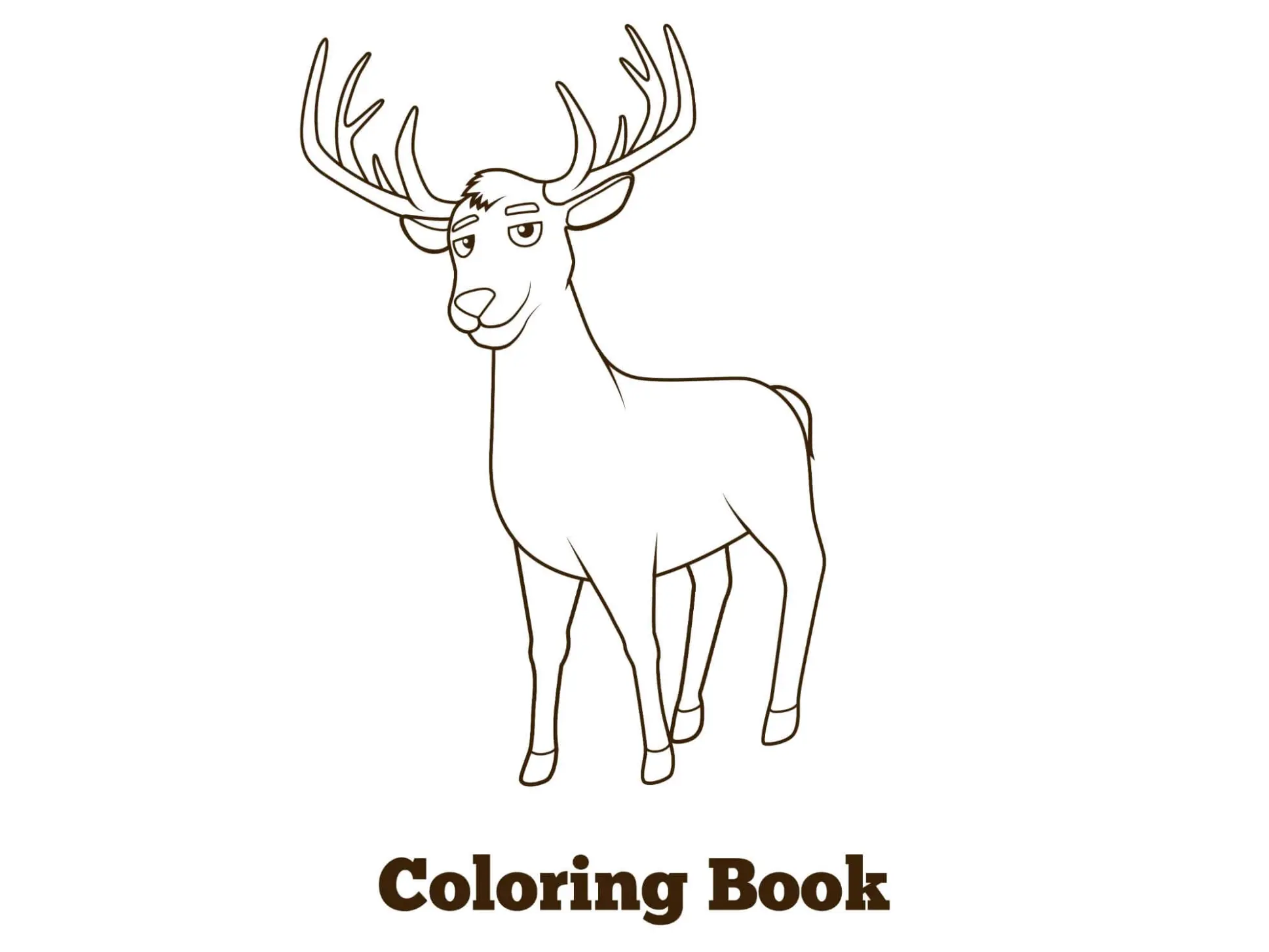 Free Deer Picture To Color In