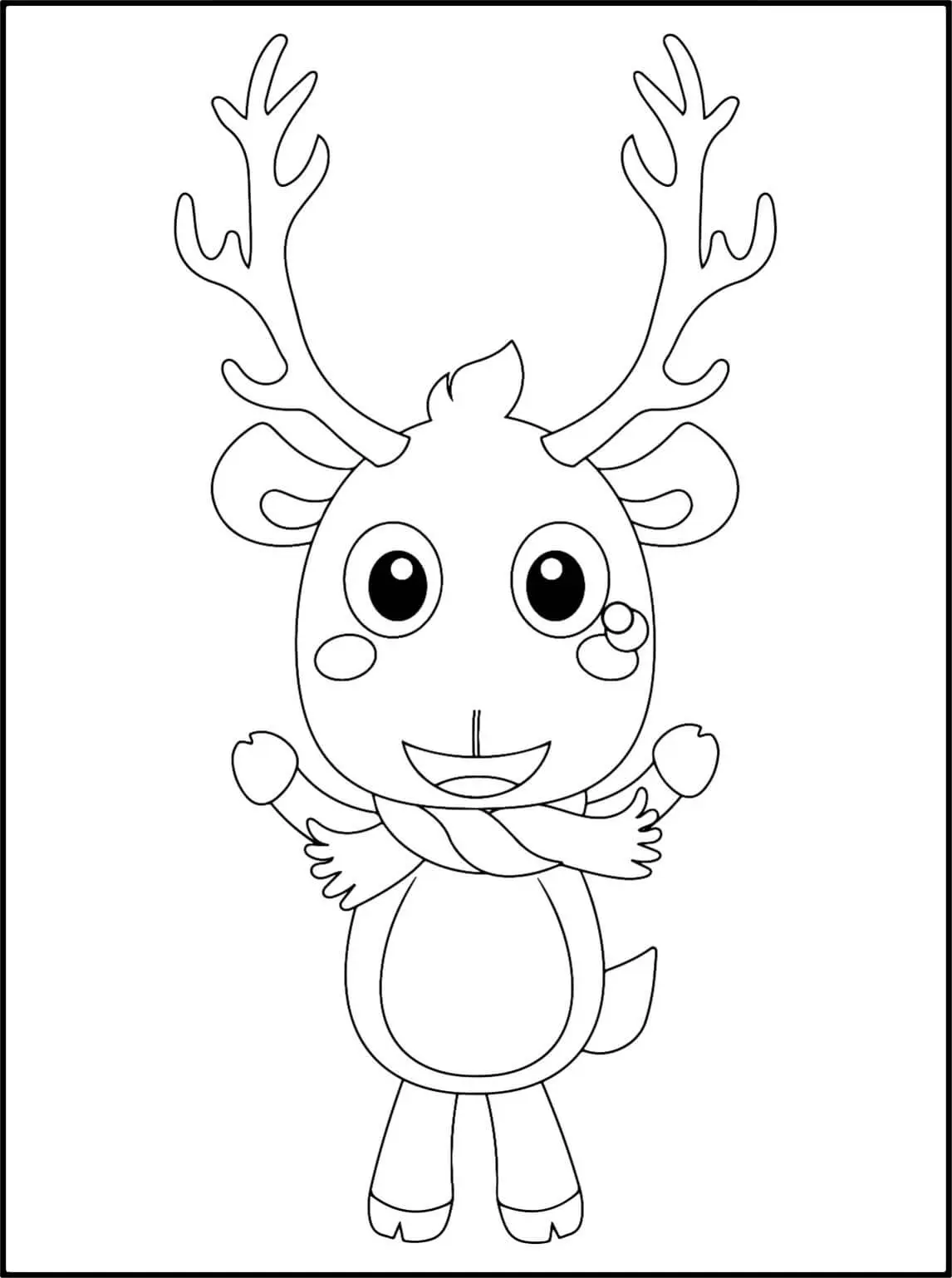 Free Deer Picture To Color In