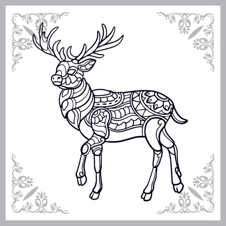 Free Deer Picture To Color In