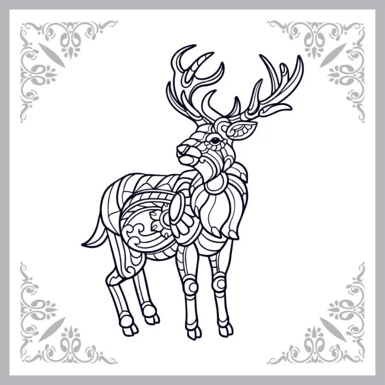 Free Deer Picture To Color In