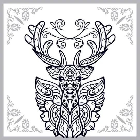 Free Deer Picture To Color In