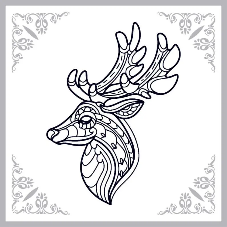 Free Deer Picture To Color In