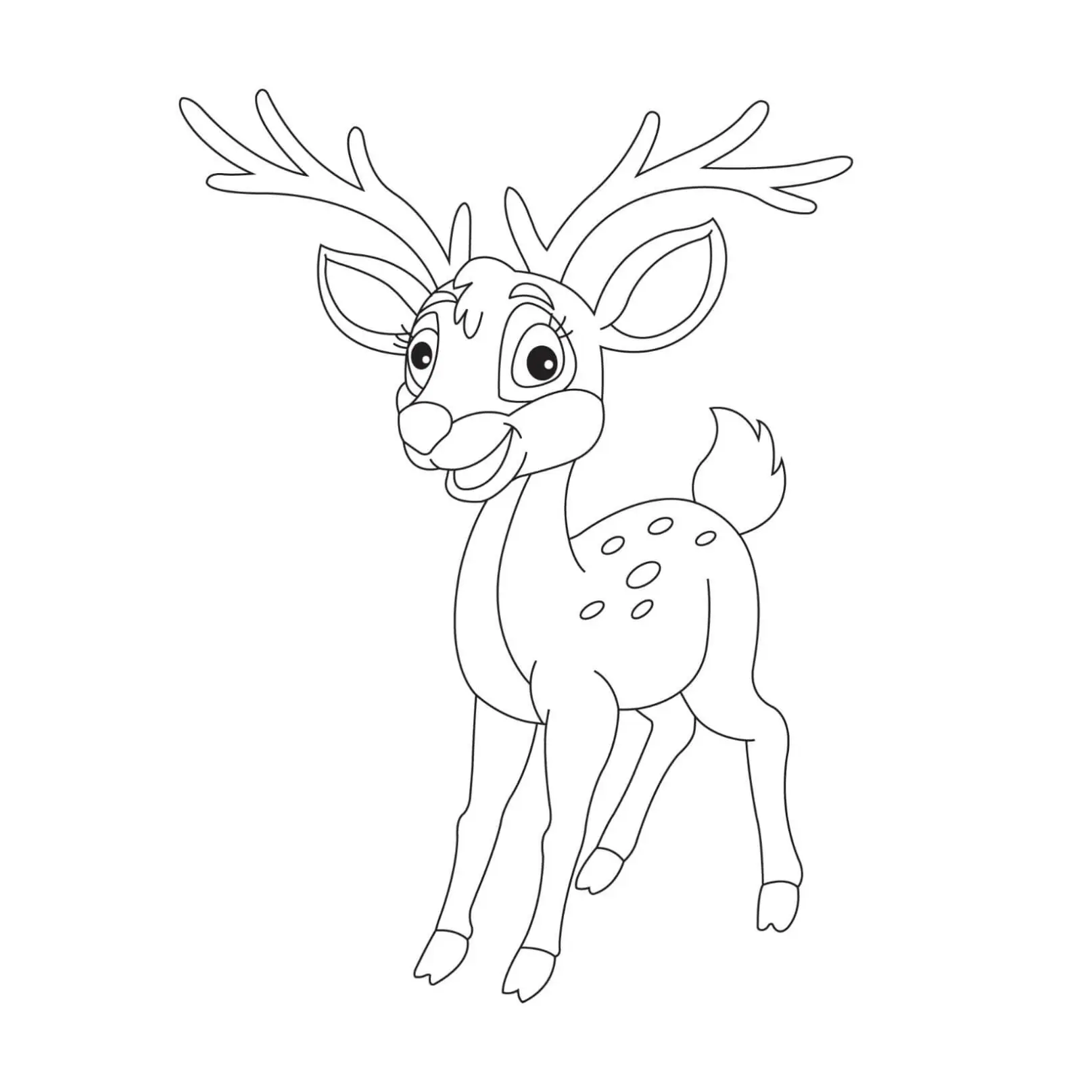 Free Deer Picture To Color In