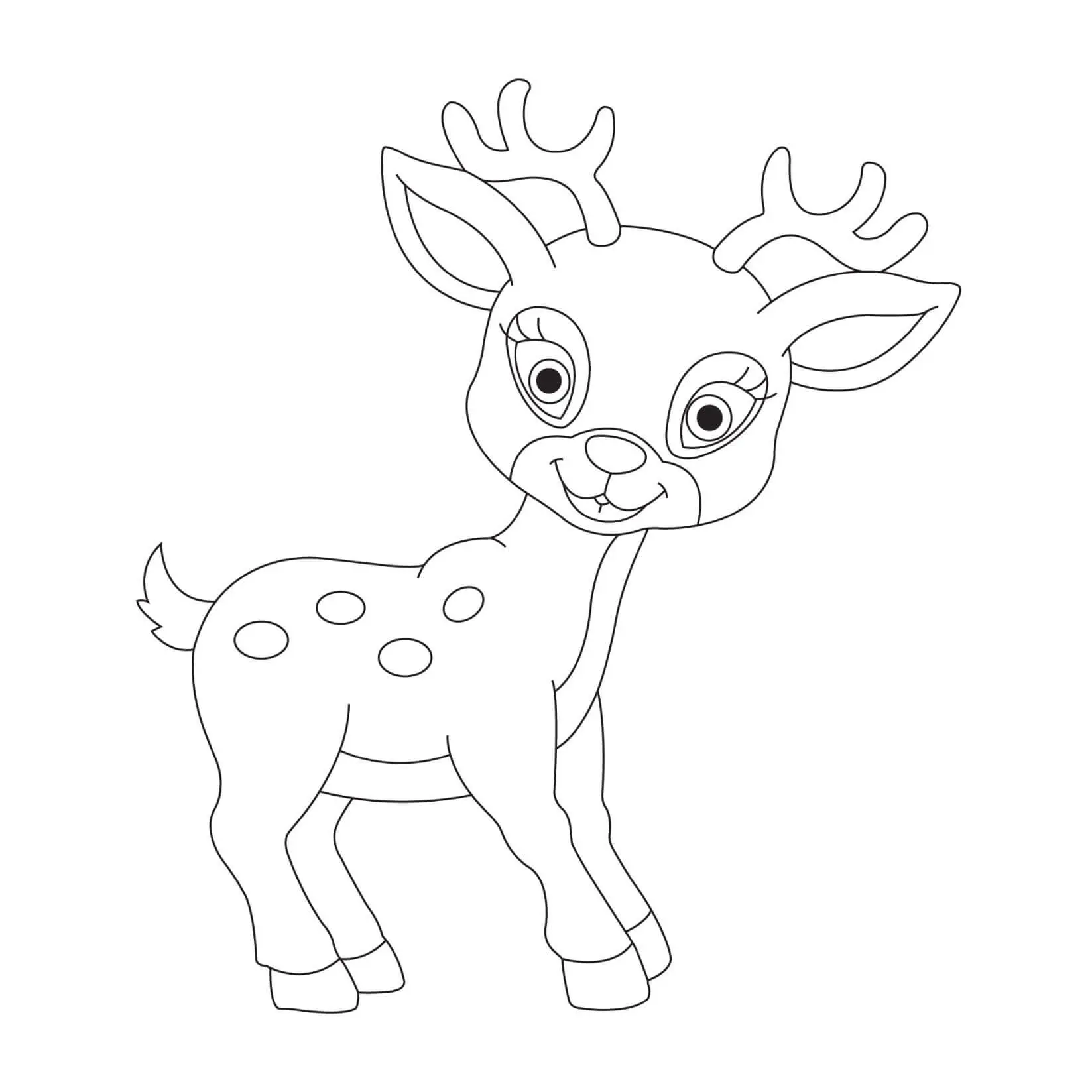 Free Deer Picture To Color In