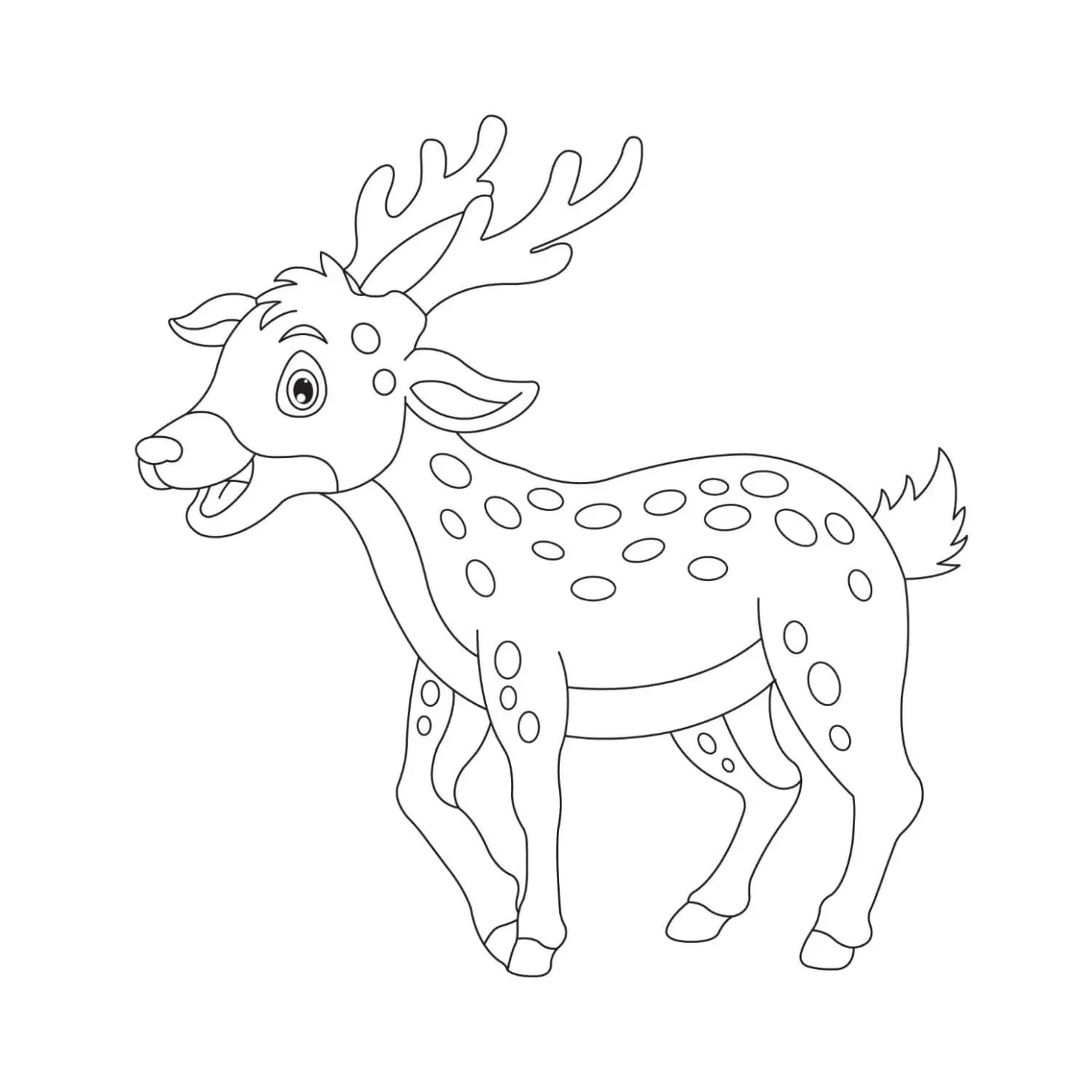 Free Deer Picture To Color In