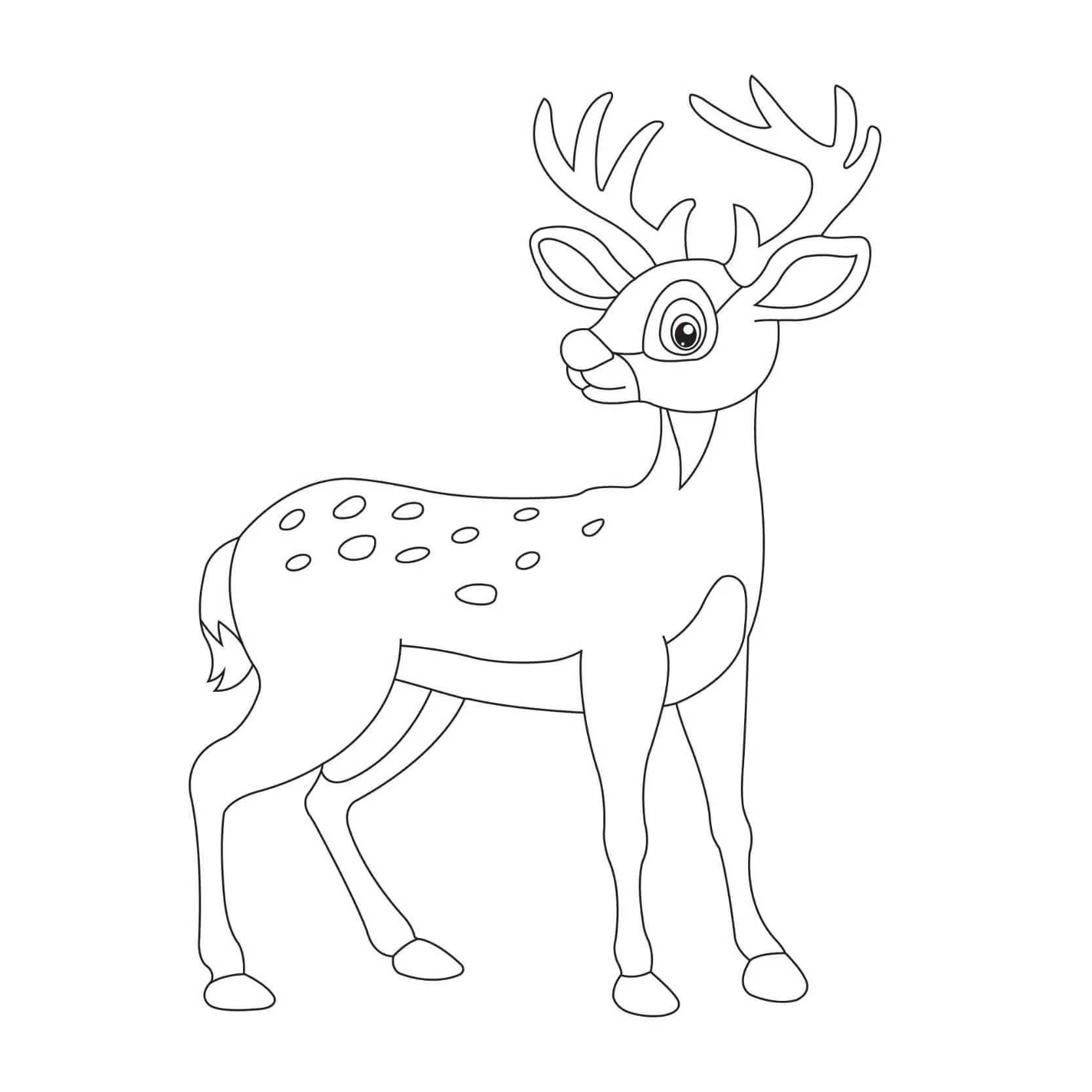 Free Deer Picture To Color In