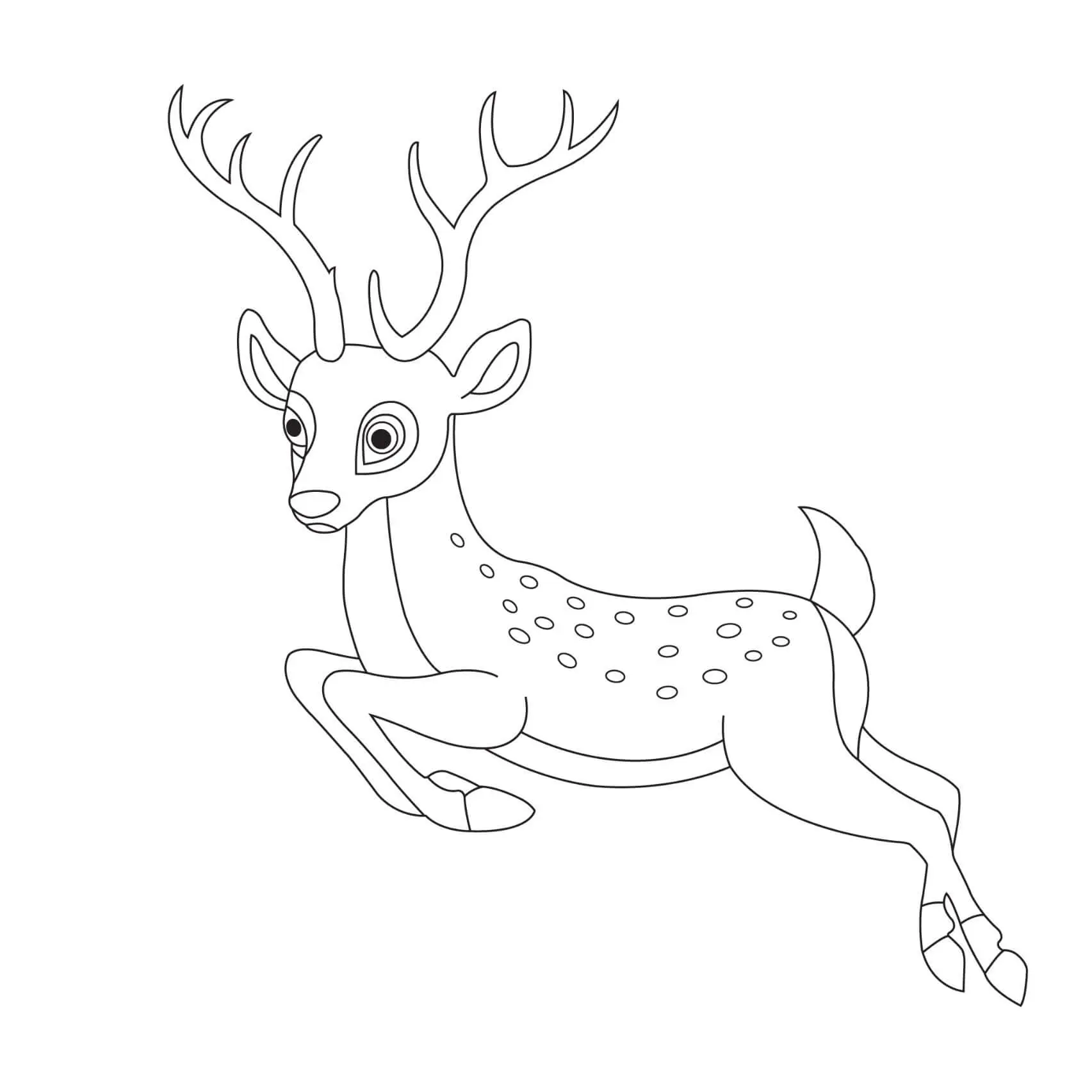 Free Deer Picture To Color In