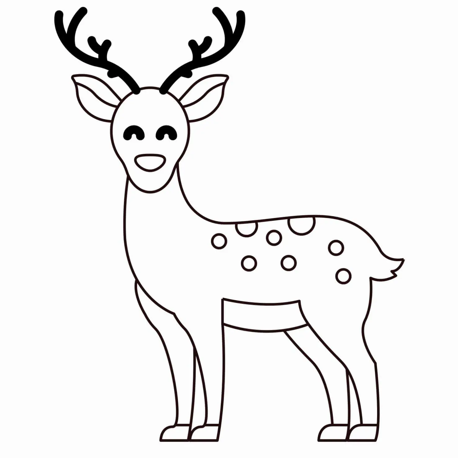 Free Deer Picture To Color In