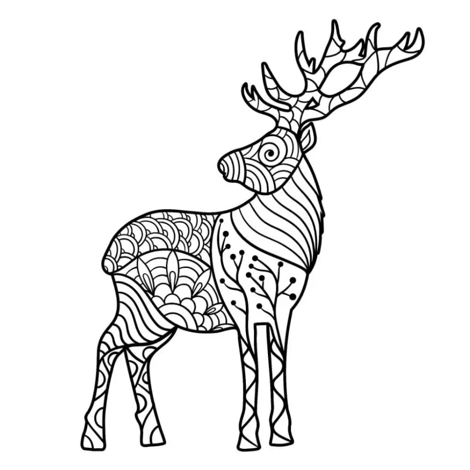 Free Deer Picture To Color In