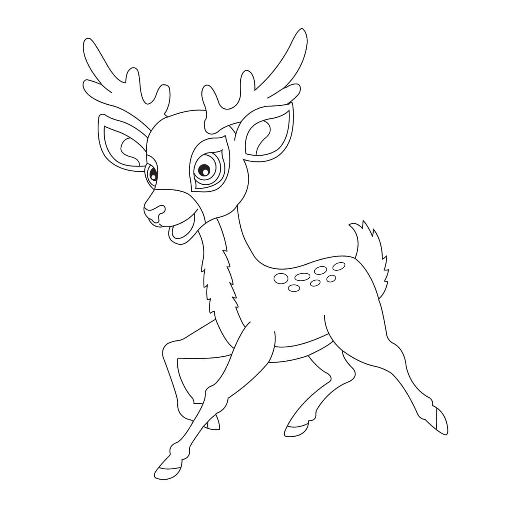 Free Deer Picture To Color In