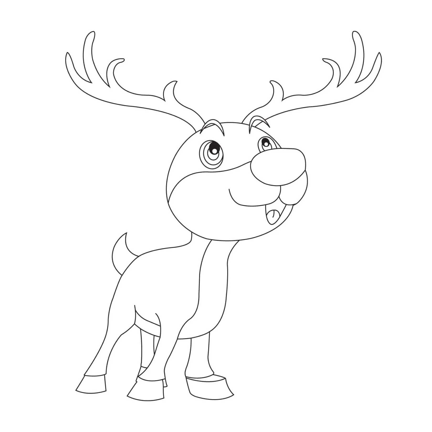 Free Deer Picture To Color In