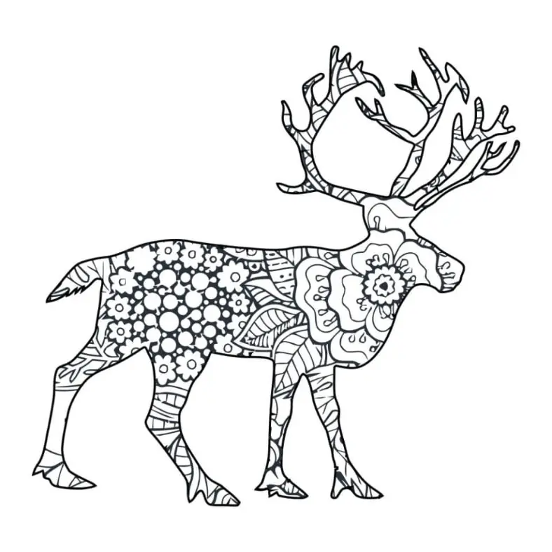 Free Deer Picture To Color In