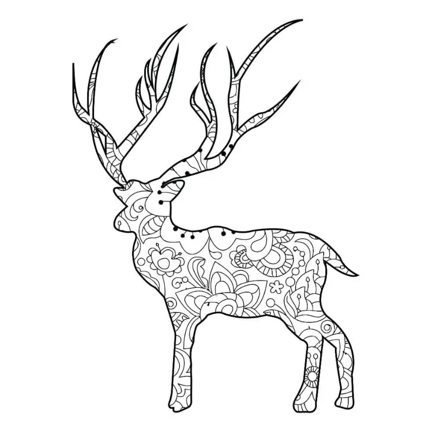 Free Deer Picture To Color In