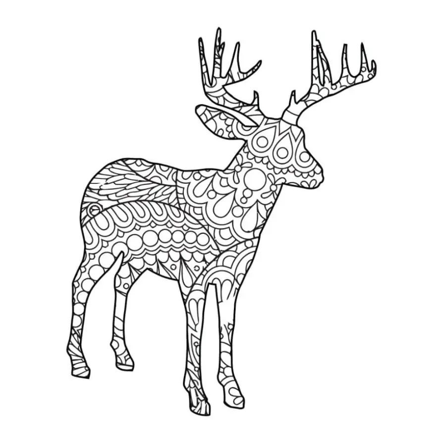 Free Deer Picture To Color In