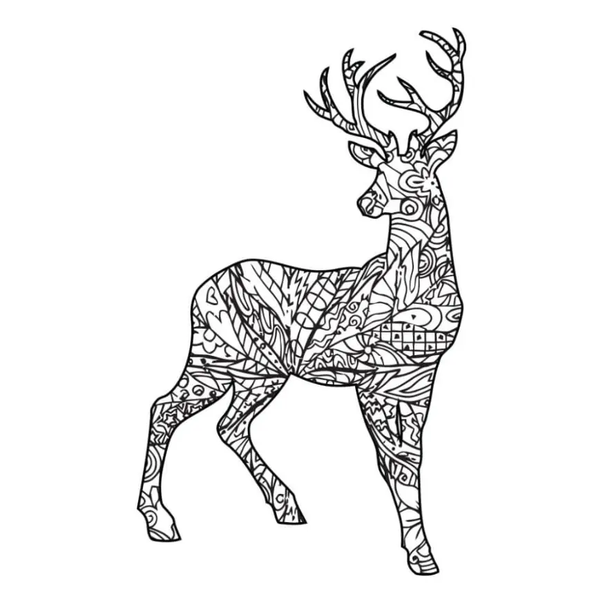 Free Deer Picture To Color In