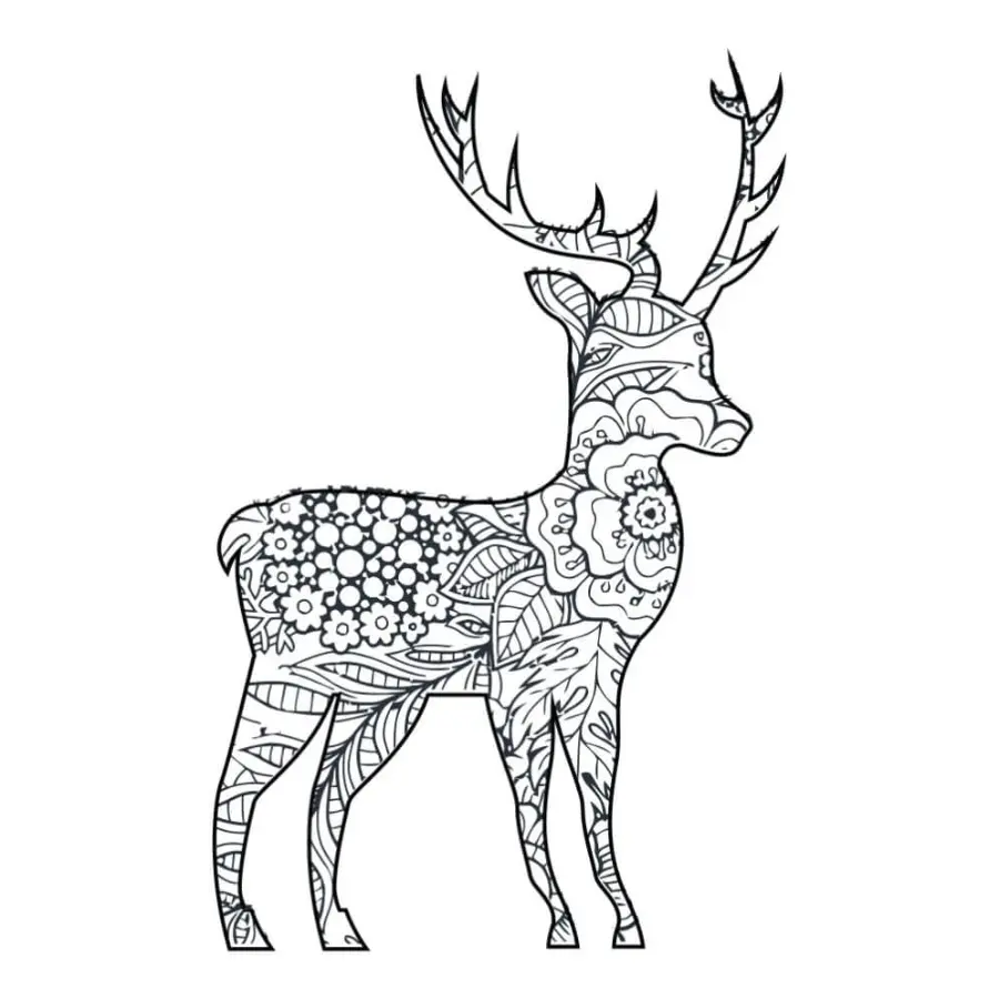 Free Deer Picture To Color In