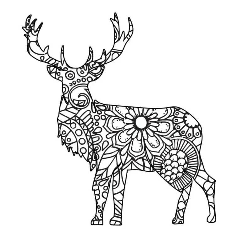 Free Deer Picture To Color In