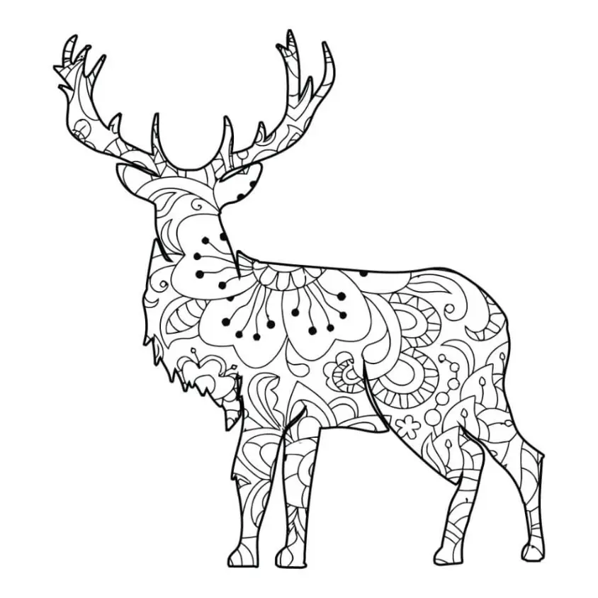 Free Deer Picture To Color In