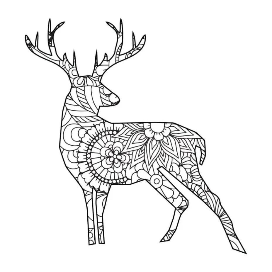 Free Deer Picture To Color In