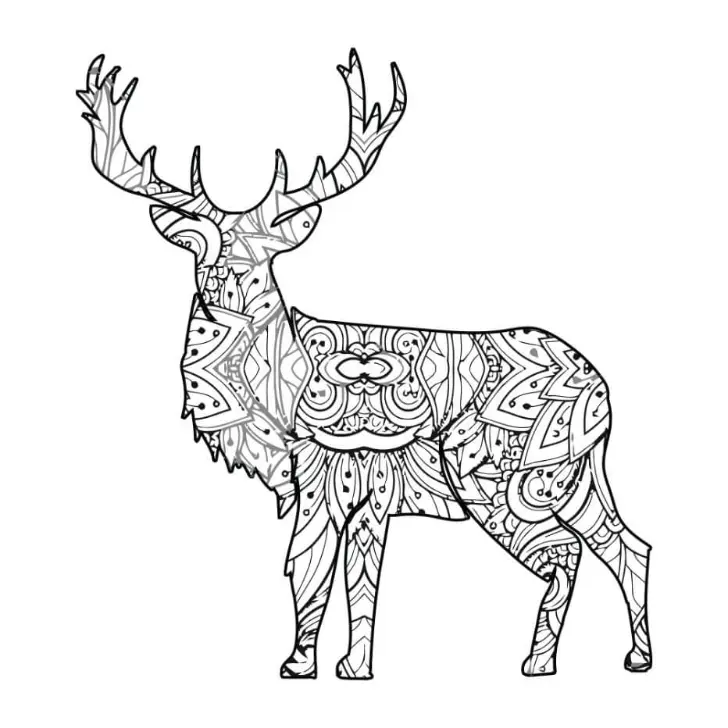 Free Deer Picture To Color In