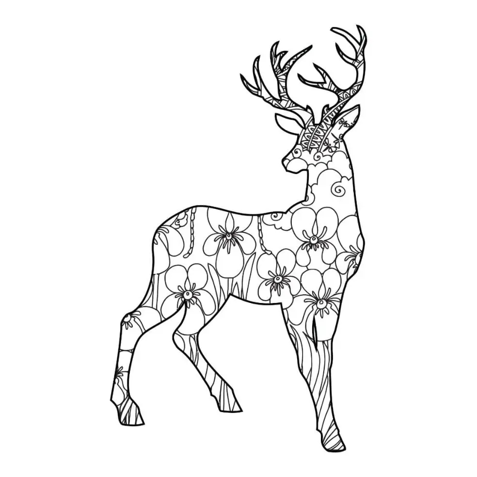 Free Deer Picture To Color In