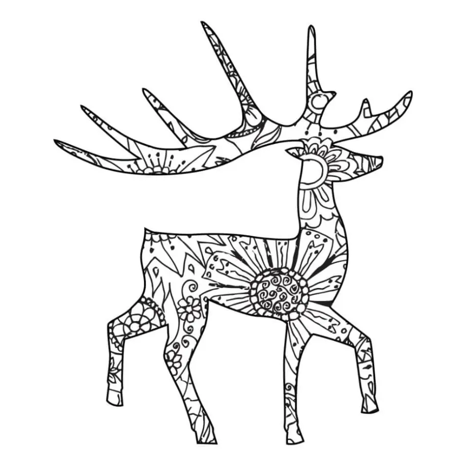 Free Deer Picture To Color In