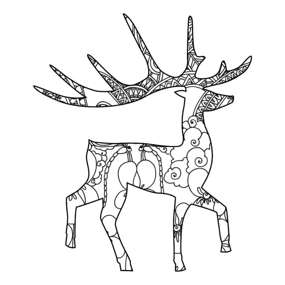 Free Deer Picture To Color In