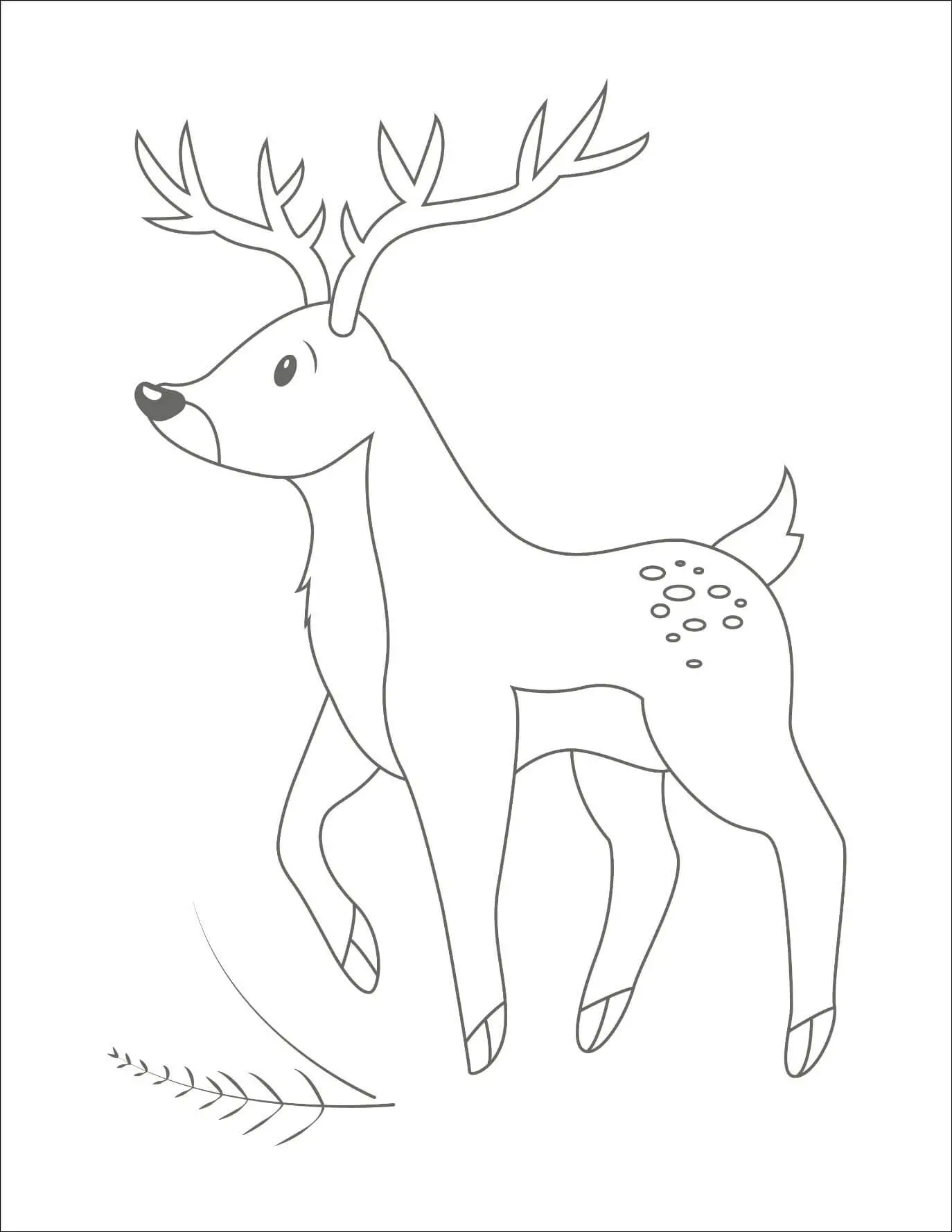 Free Deer Picture To Color In